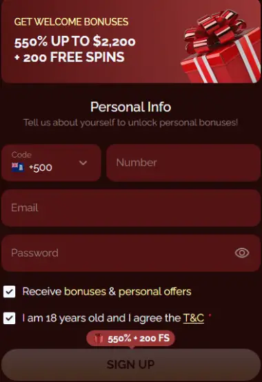 LoonieGold Casino Sign-Up
